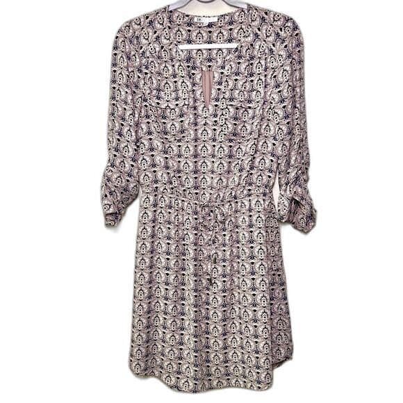 DR2 100% polyester long sleeve gray V-neck shirt dress Small - Thumbnail 12