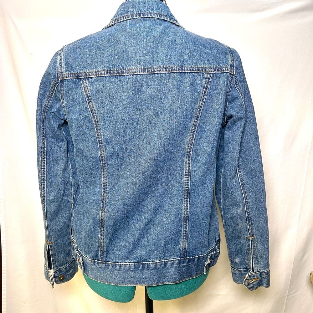Forever 21 stone wash denim trucker jacket 100% cotton 90s Y2K Size S - Thumbnail 3