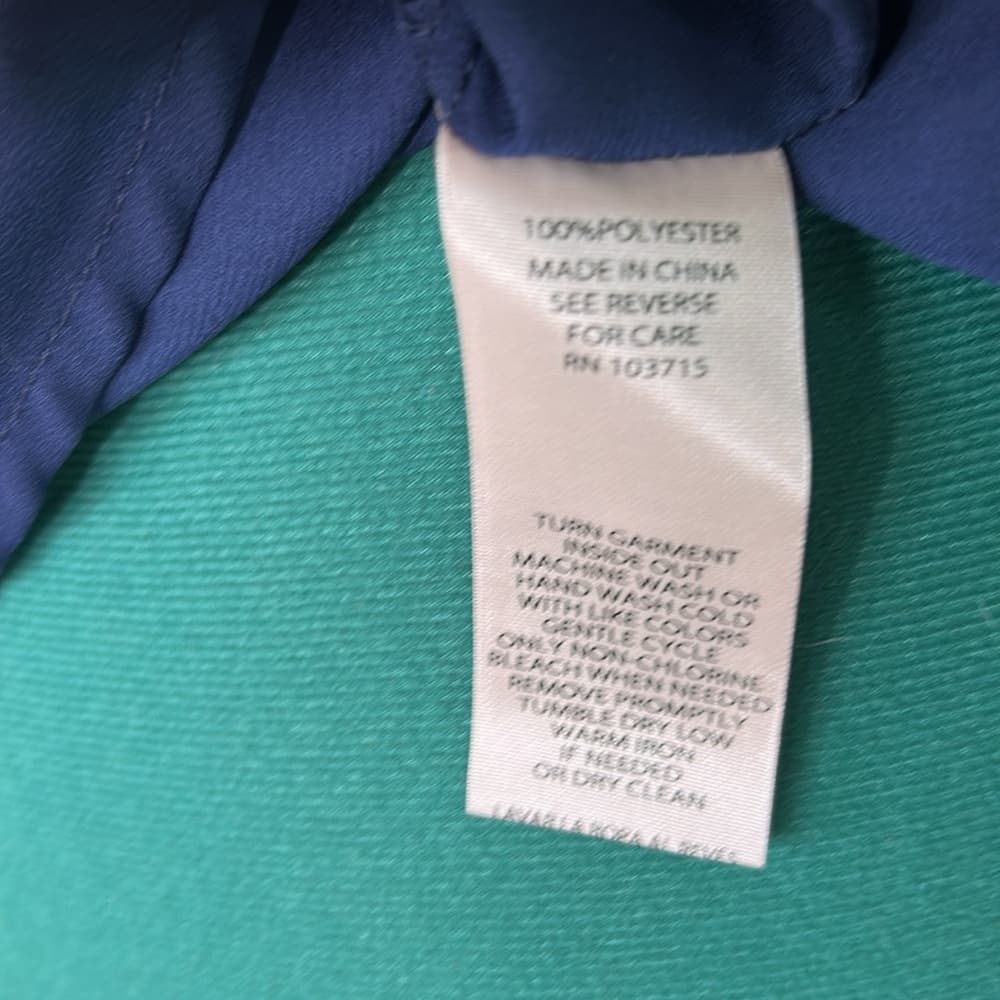 Nanette Lepore Semi-Sheer Navy Blue Blouse Size S - Thumbnail 5