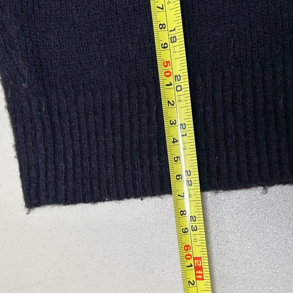 Ann Taylor Fair Isle turtleneck sweater black and metallic gold Medium - Thumbnail 7