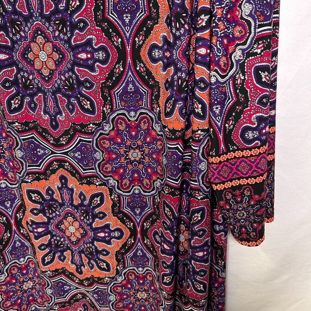 Wisp Woman Colorful Mandala Print Polyester Dress Size 18W - Thumbnail 2