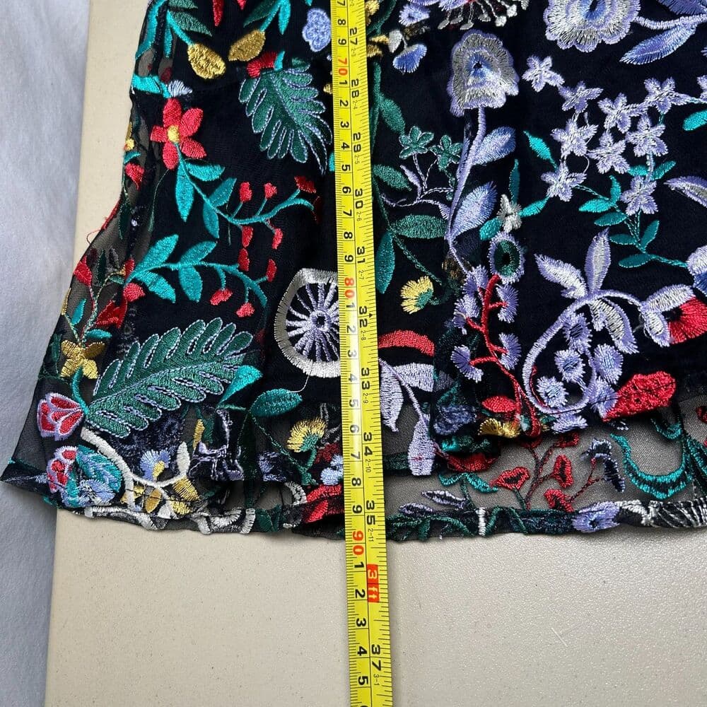 Sam Edelman Floral Embroidered Puff-Sleeve Dress Size 2 - Thumbnail 7