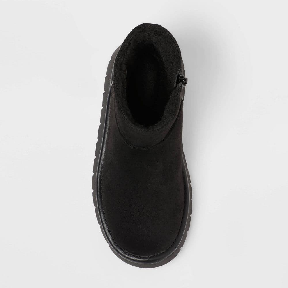 Girls' Honor Faux Suede Style Boots - Cat & Jack™ Black 5 - Thumbnail 4