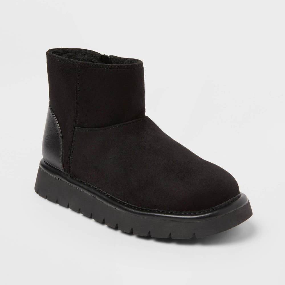 Girls' Honor Faux Suede Style Boots - Cat & Jack™ Black 5 - Thumbnail 2