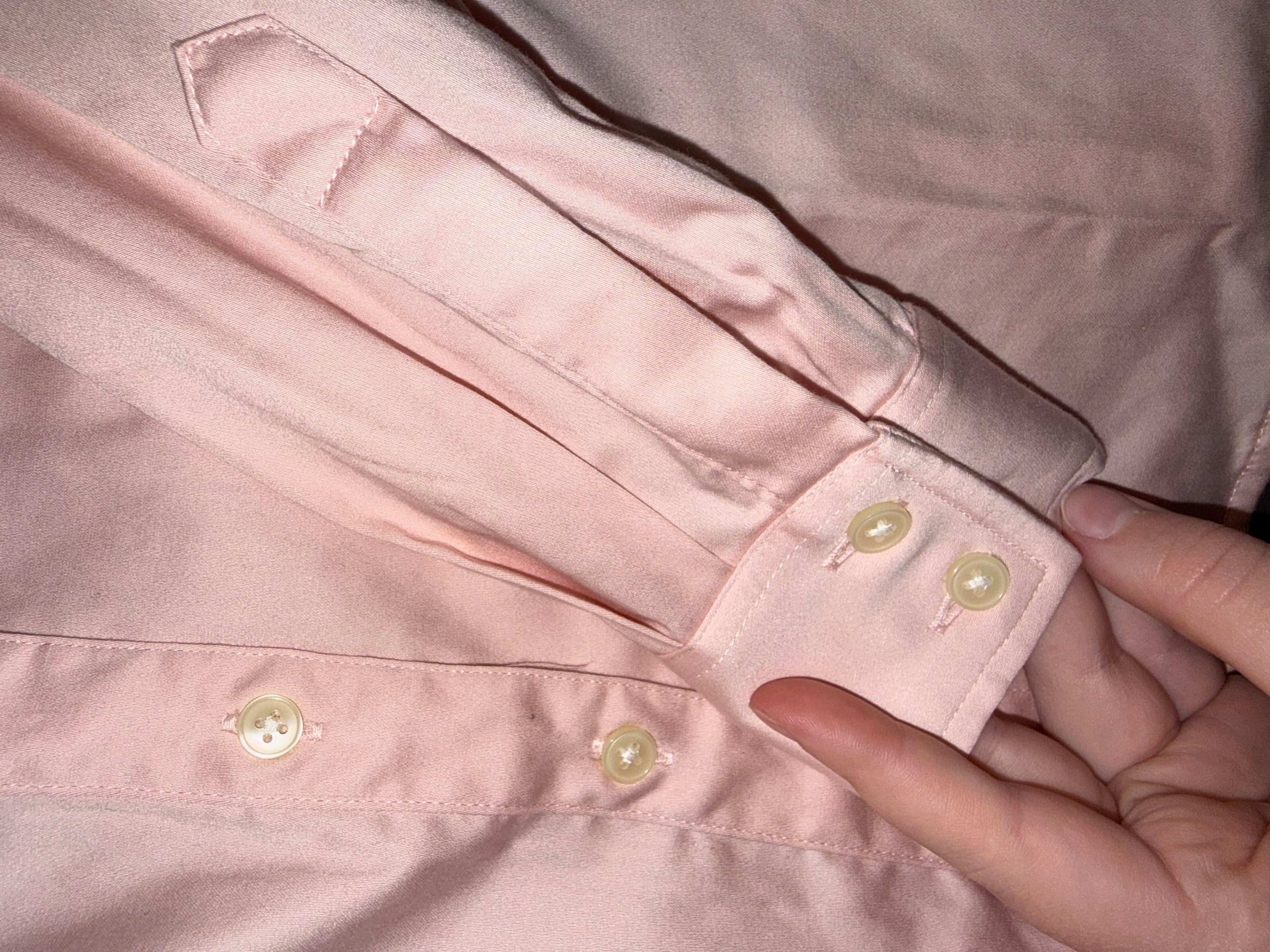Banana Republic Pink Button-Up Long Sleeve Shirt Size 0 - Thumbnail 4