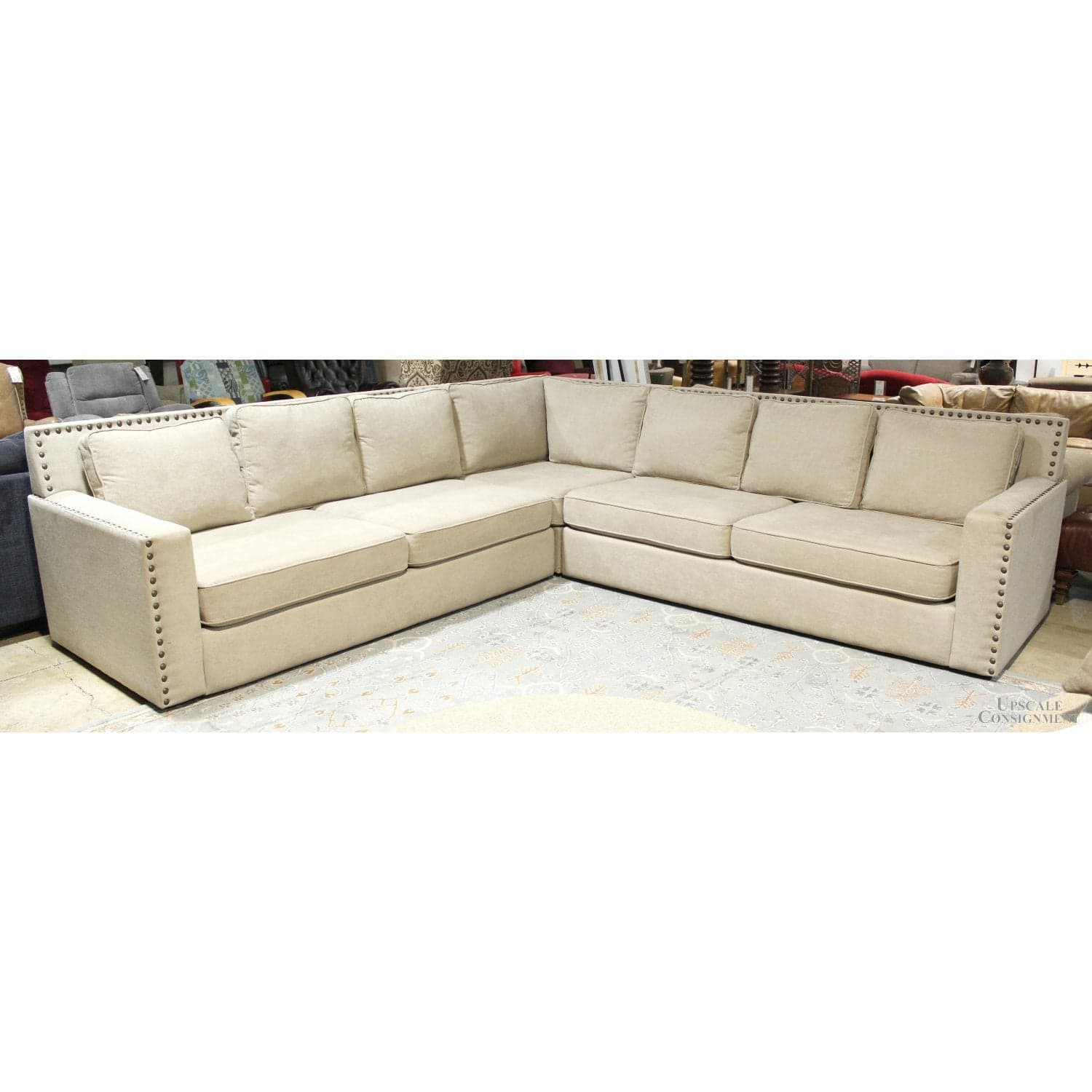 John Michael Designs 3 Piece Corner Sectional - Beige - Thumbnail 2