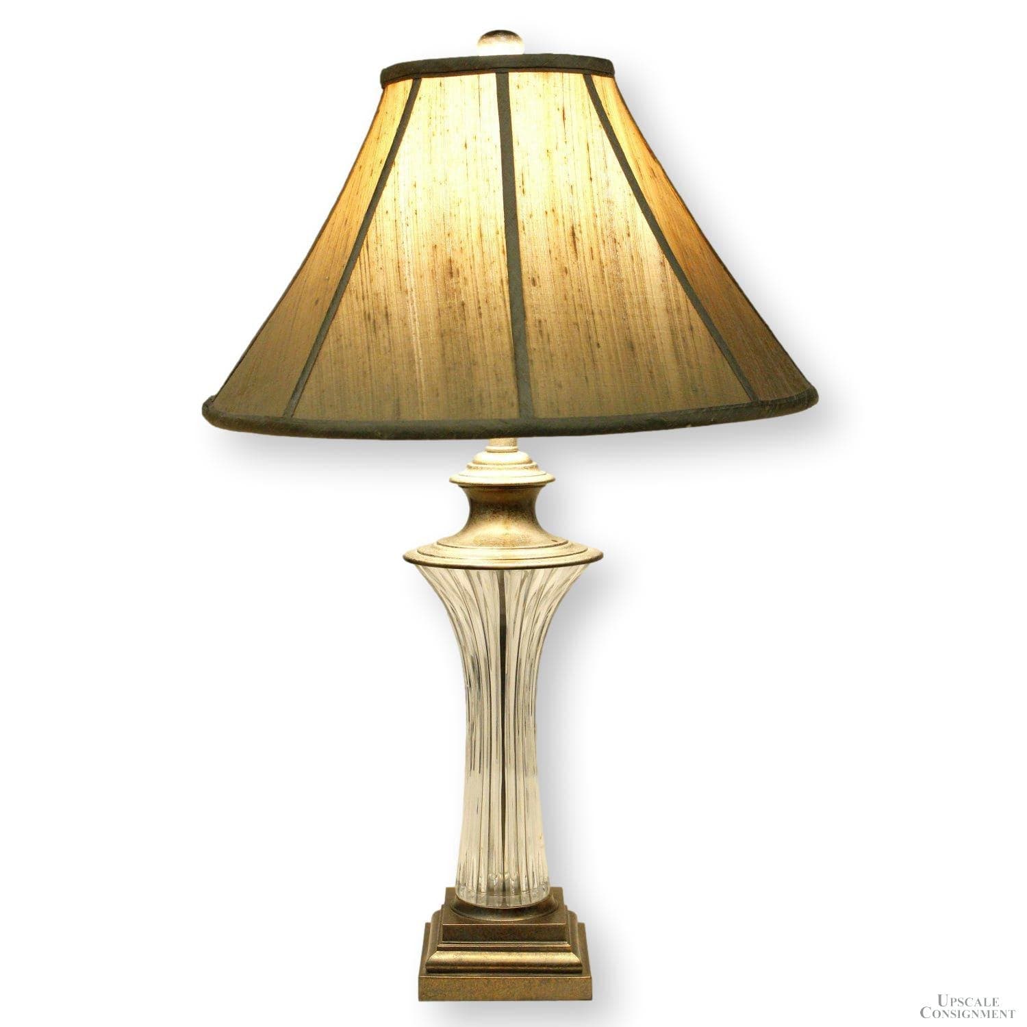 Ethan Allen Ribbed Glass Table Lamp - Thumbnail 2