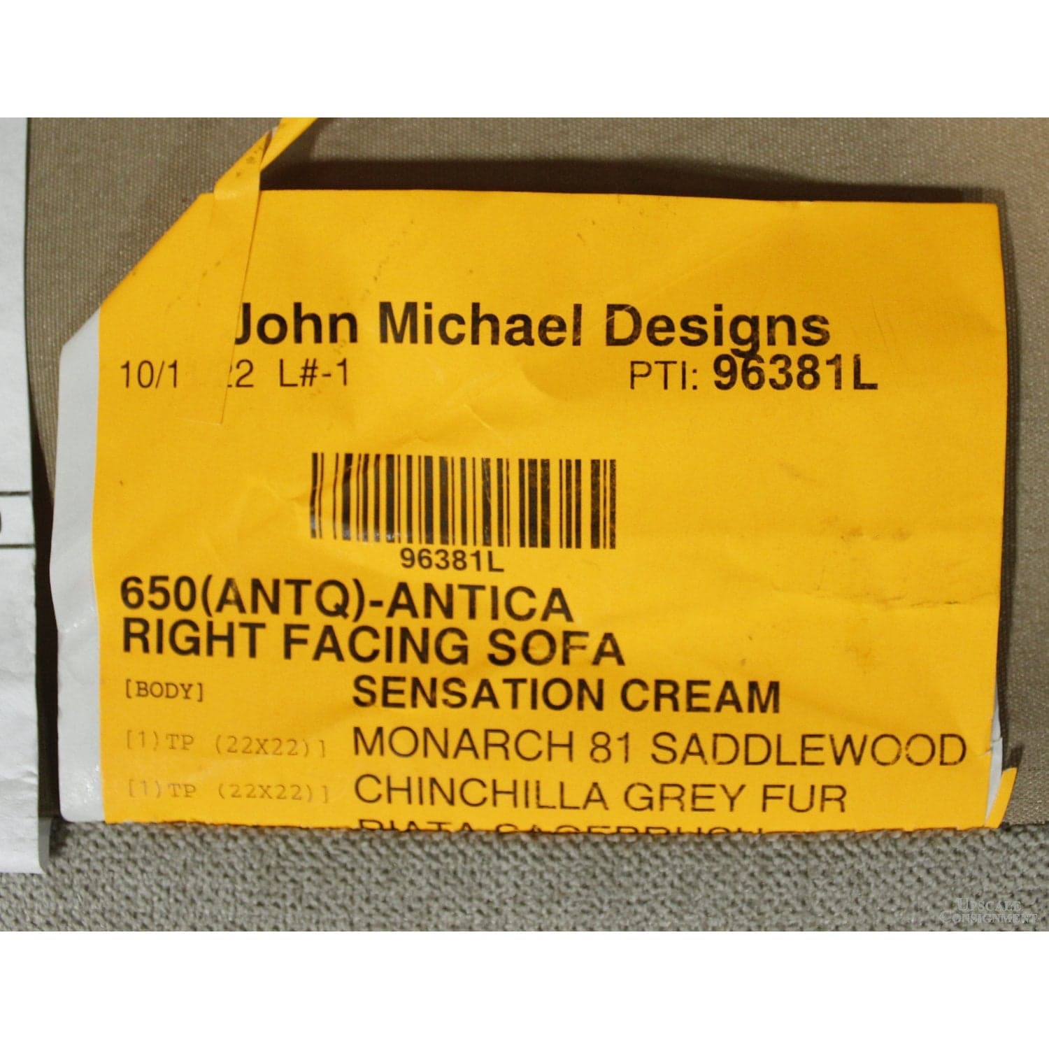 John Michael Designs 3 Piece Corner Sectional - Beige - Thumbnail 4