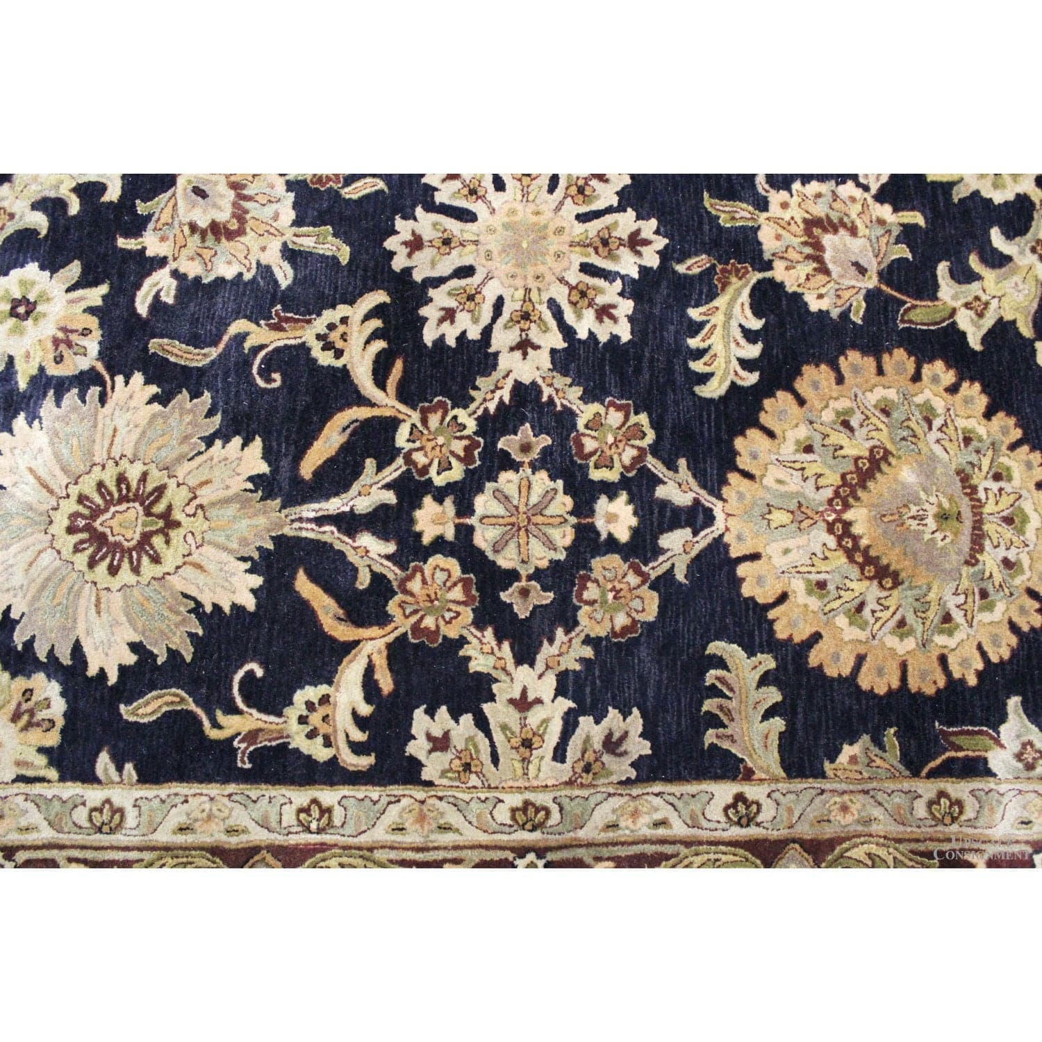 8' 6'' X 11' 7'' Burgundy/Black Area Rug - Thumbnail 3