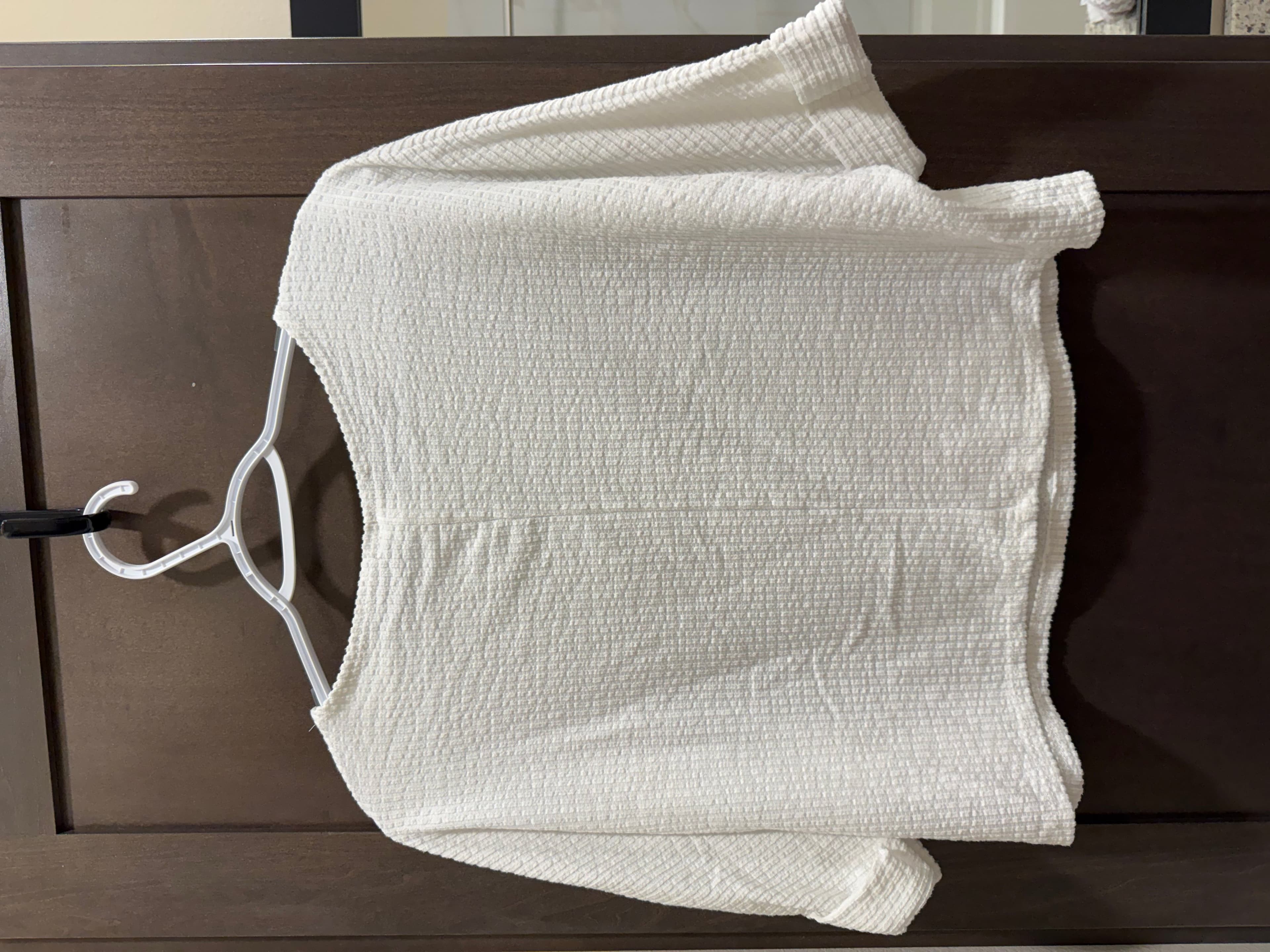 Caution to the wind White Textured Knit Top - Thumbnail 2