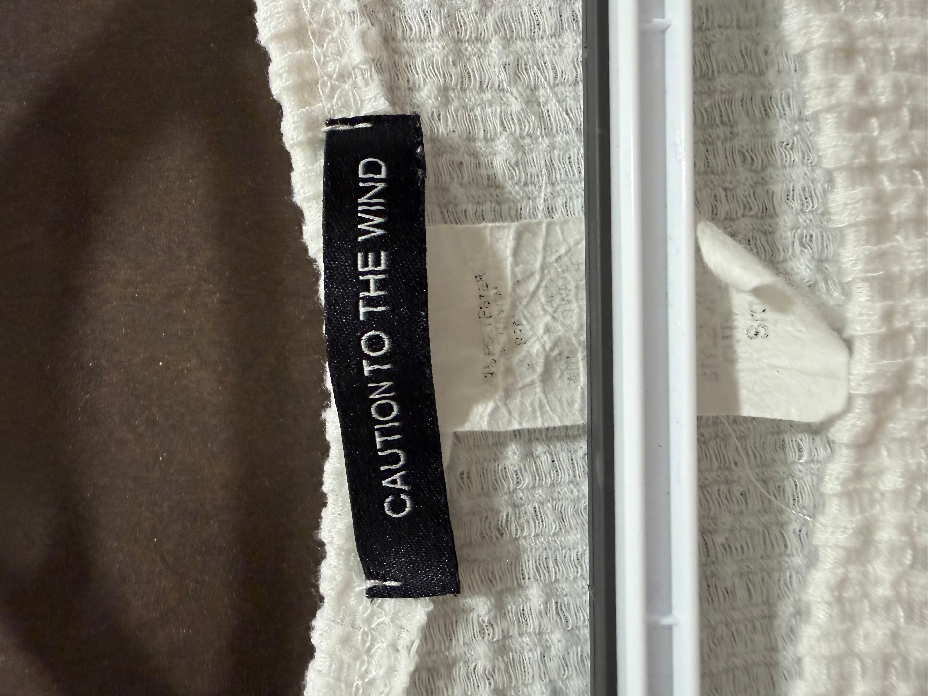 Caution to the wind White Textured Knit Top - Thumbnail 3
