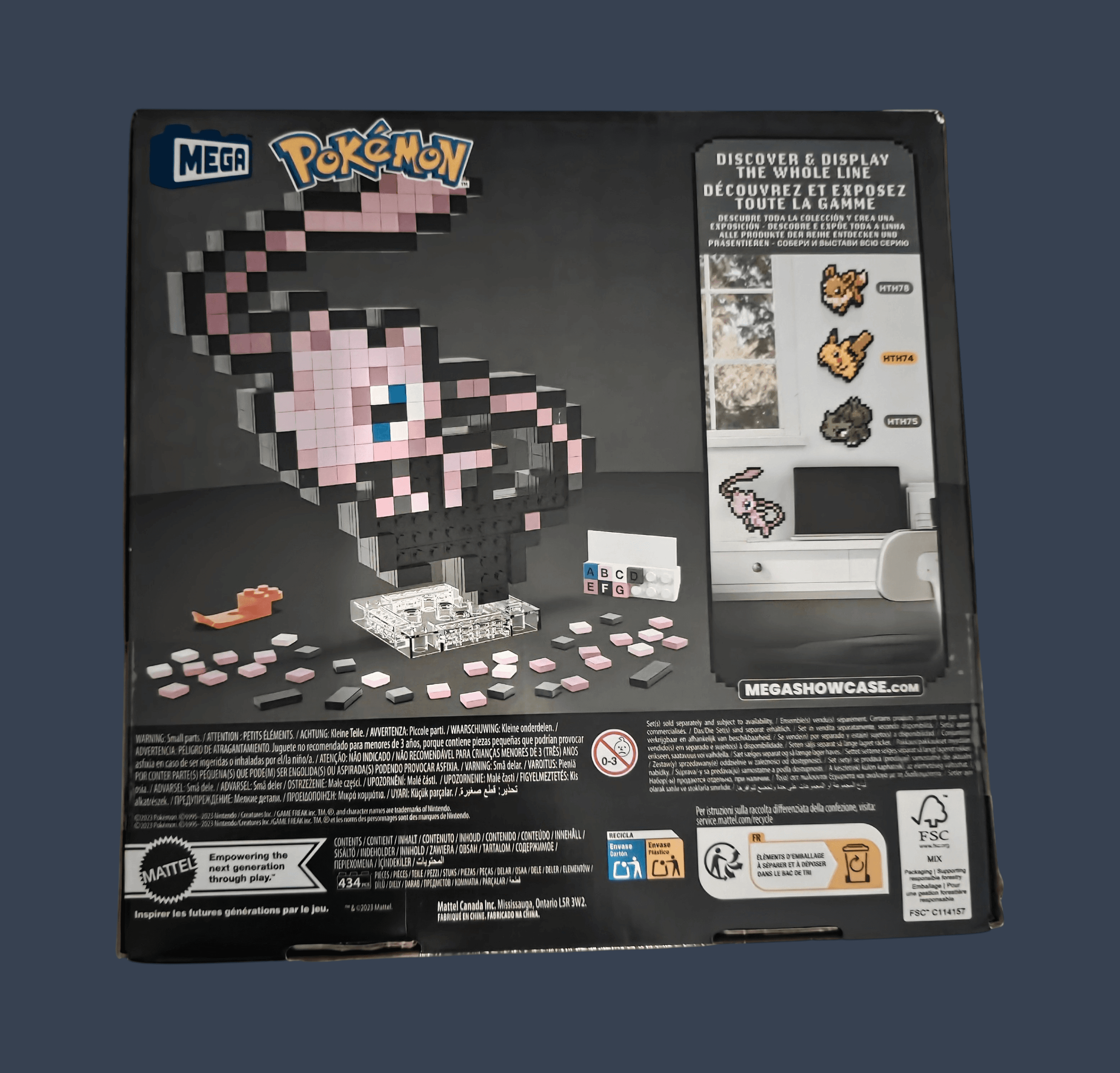 MEGA BLOKS Pokemon Mew  Pixel Art  434 Piece Building Toy Set - Thumbnail 5