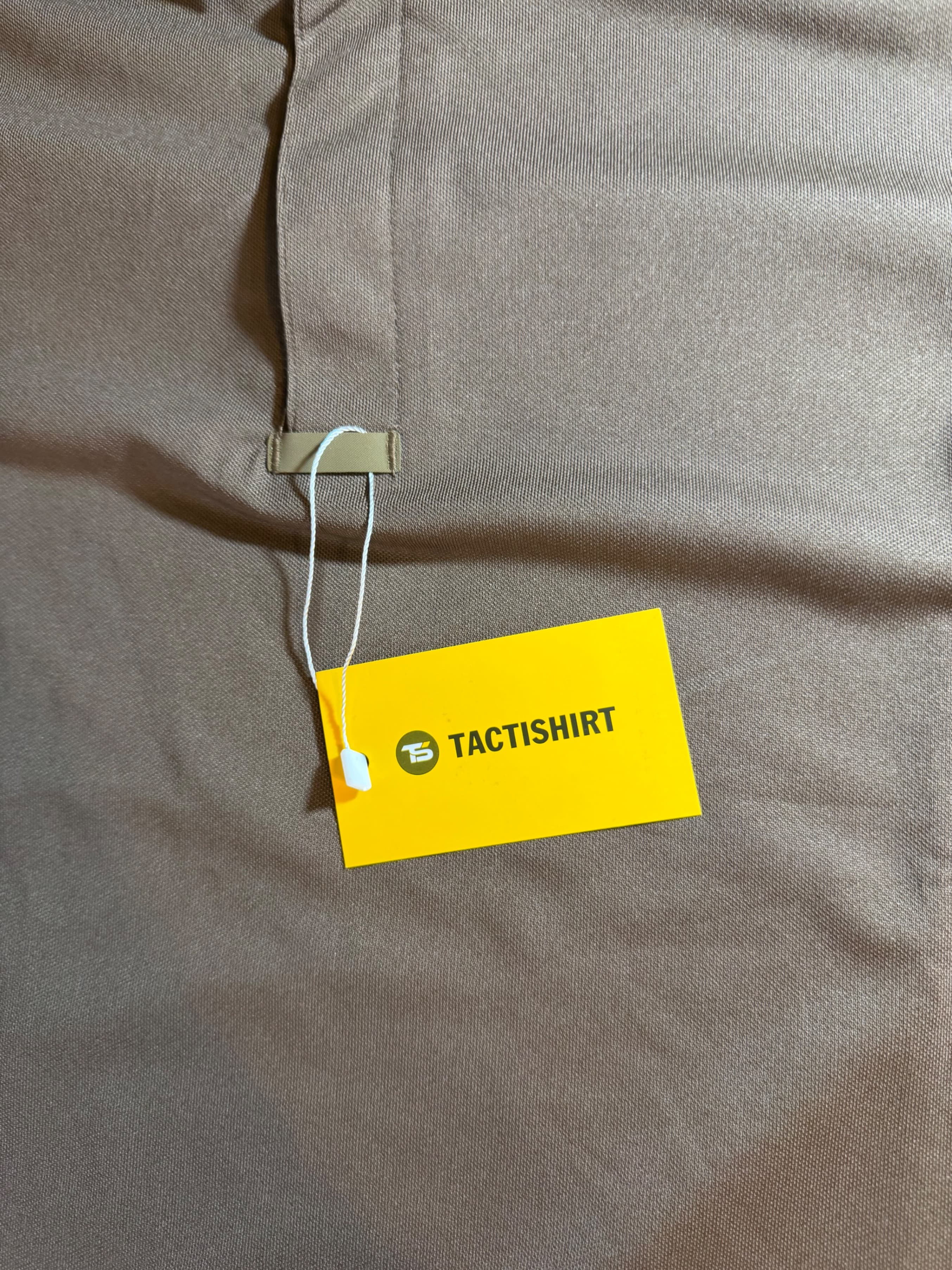 Tactishirt Men's Coyote Brown Tactical Polo Shirt Size L NWT Performance Stretch - Thumbnail 4