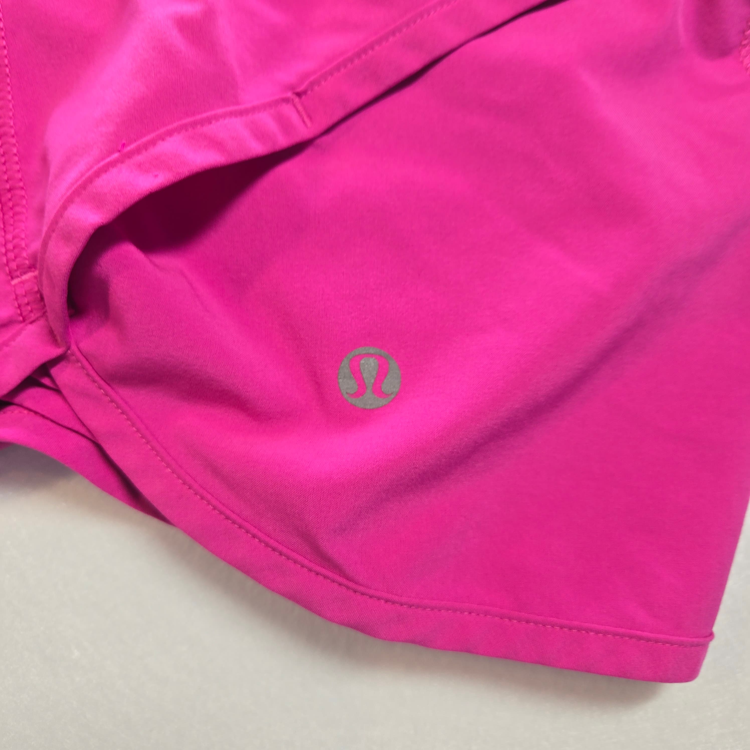 Lululemon Women's Running Shorts Pink Striped Waistband - Thumbnail 2