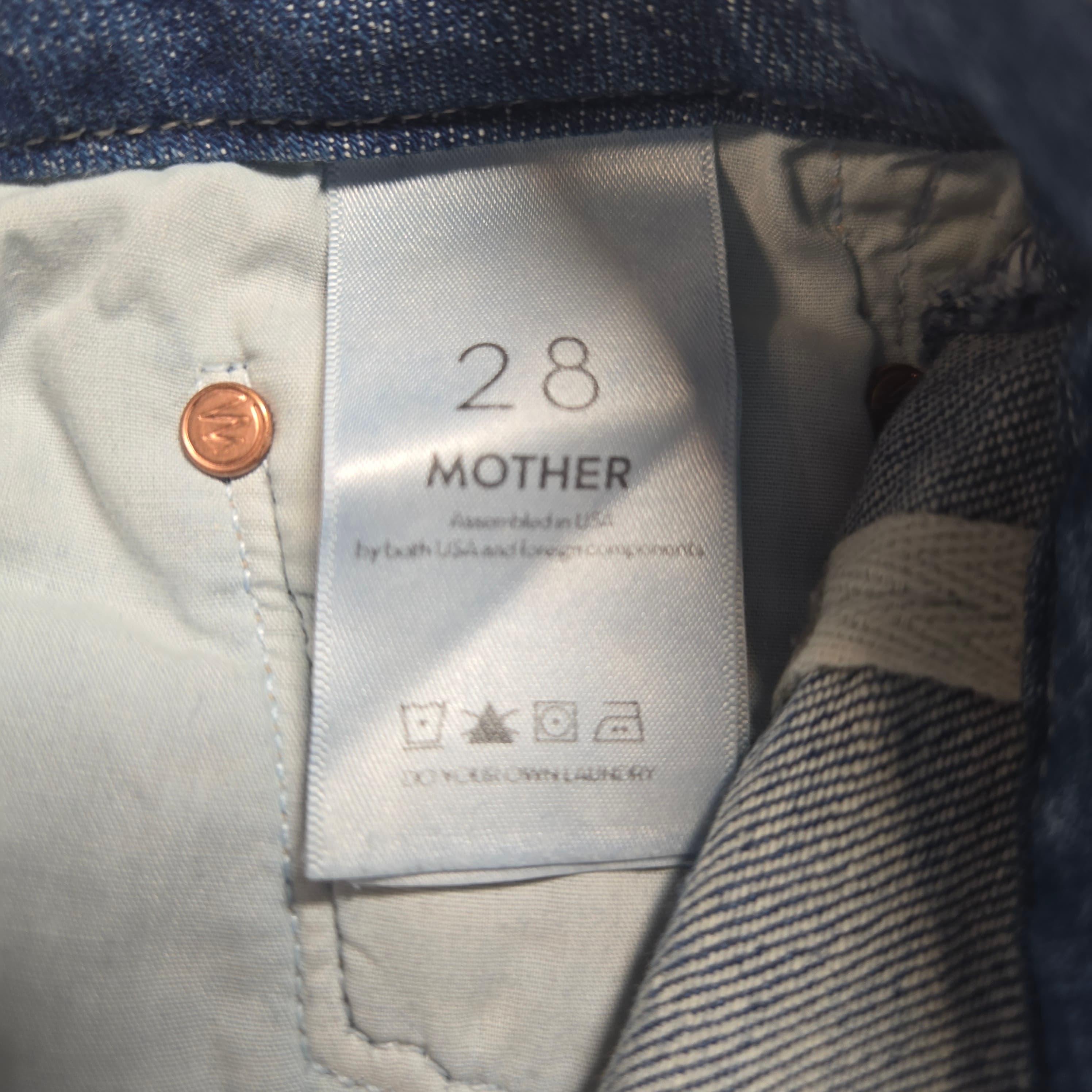 Mother Brand Blue Denim Jeans with Minor Stain Size 28 - Thumbnail 7
