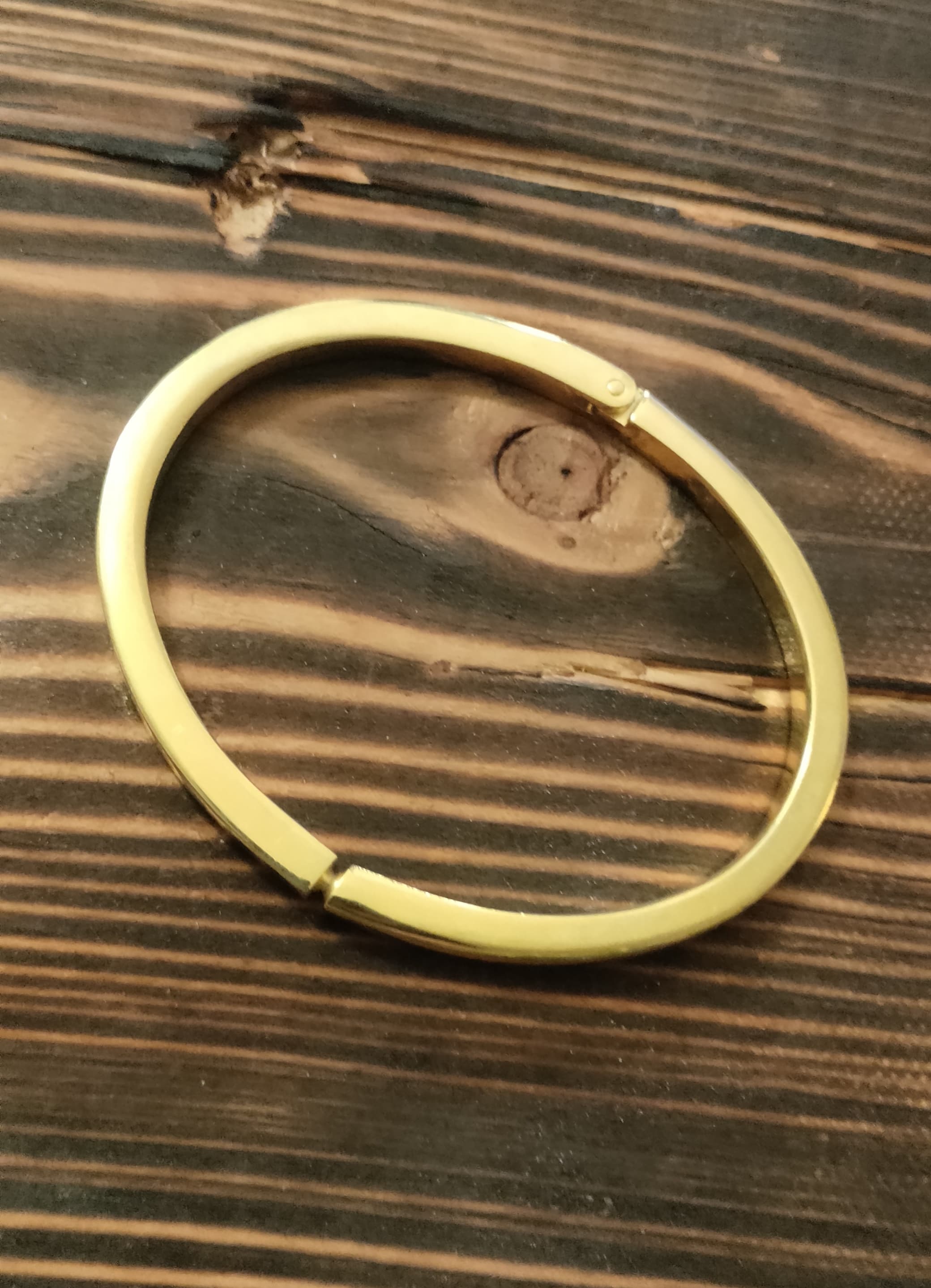 Gold-Tone Hinged Bangle Bracelet