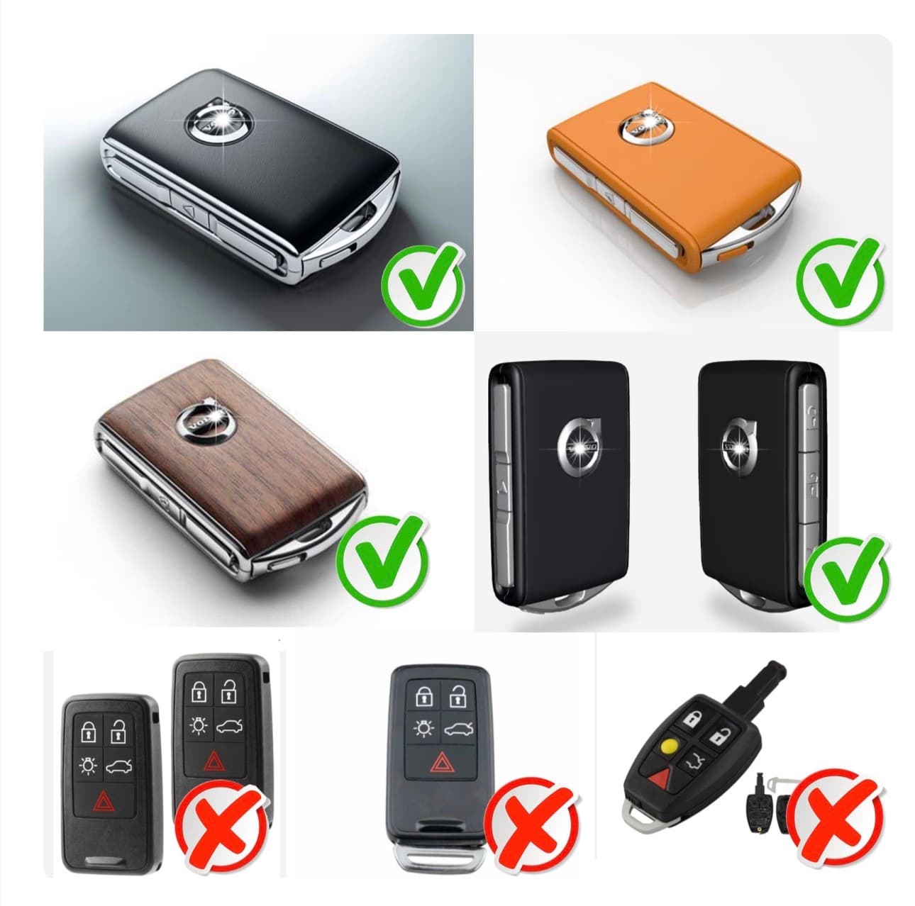 Car Key Fob Cover Compatible with Volvo XC90, XC60, XC40, S60, S90, V60, V90, Polestar 1, Polestar 2, Car Key Fob Case Refit Cover - Thumbnail 5