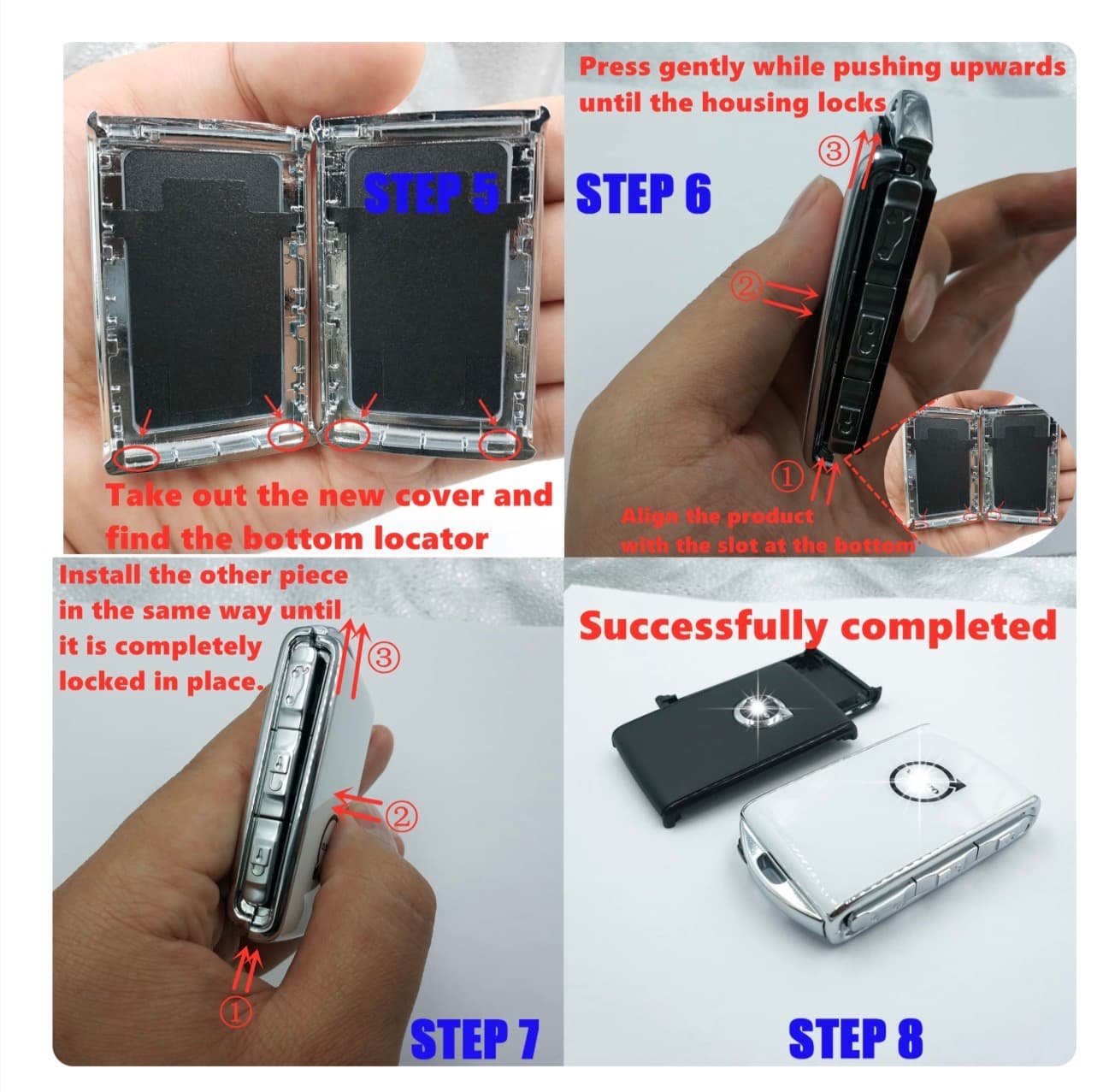 Car Key Fob Cover Compatible with Volvo XC90, XC60, XC40, S60, S90, V60, V90, Polestar 1, Polestar 2, Car Key Fob Case Refit Cover - Thumbnail 7