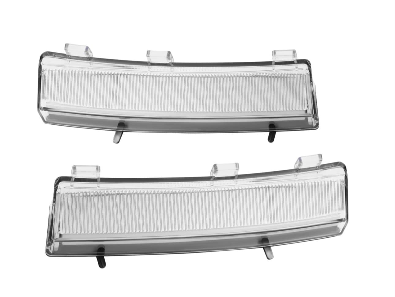 Pair LED Turn Signal Light Compatible with 2006-2009 Nissan 350Z LCI Side Marker Lamps DRL Front Bumper Reflector Daytime Running Lamps Driver&Passenger Side Clear Lens Chrome Housing - Thumbnail 3