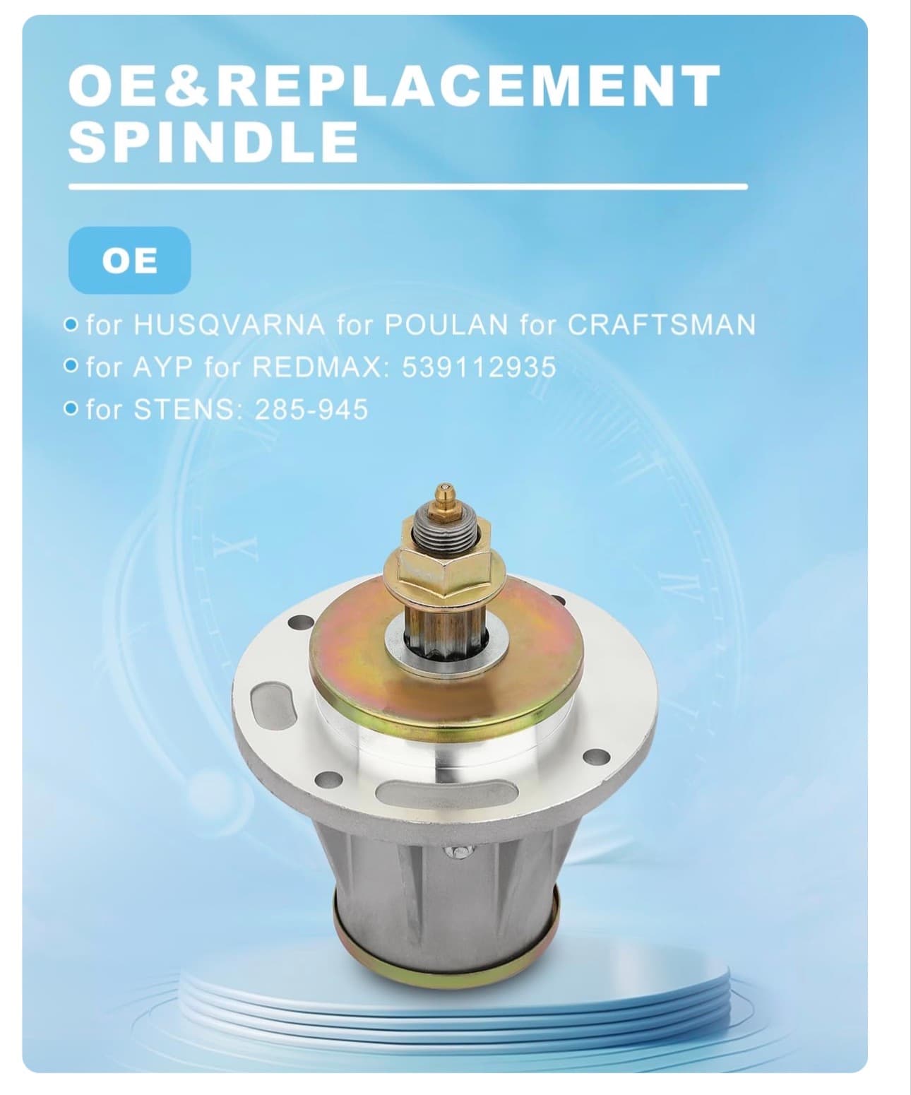 ACEBRI Spindle Assembly fit for Husqvarna for Poulan for Craftsman for AYP for Redmax 539112935 539114820 539114821 539131383 966956101 966956201 for Stens 285-945 1 Pack - Thumbnail 4
