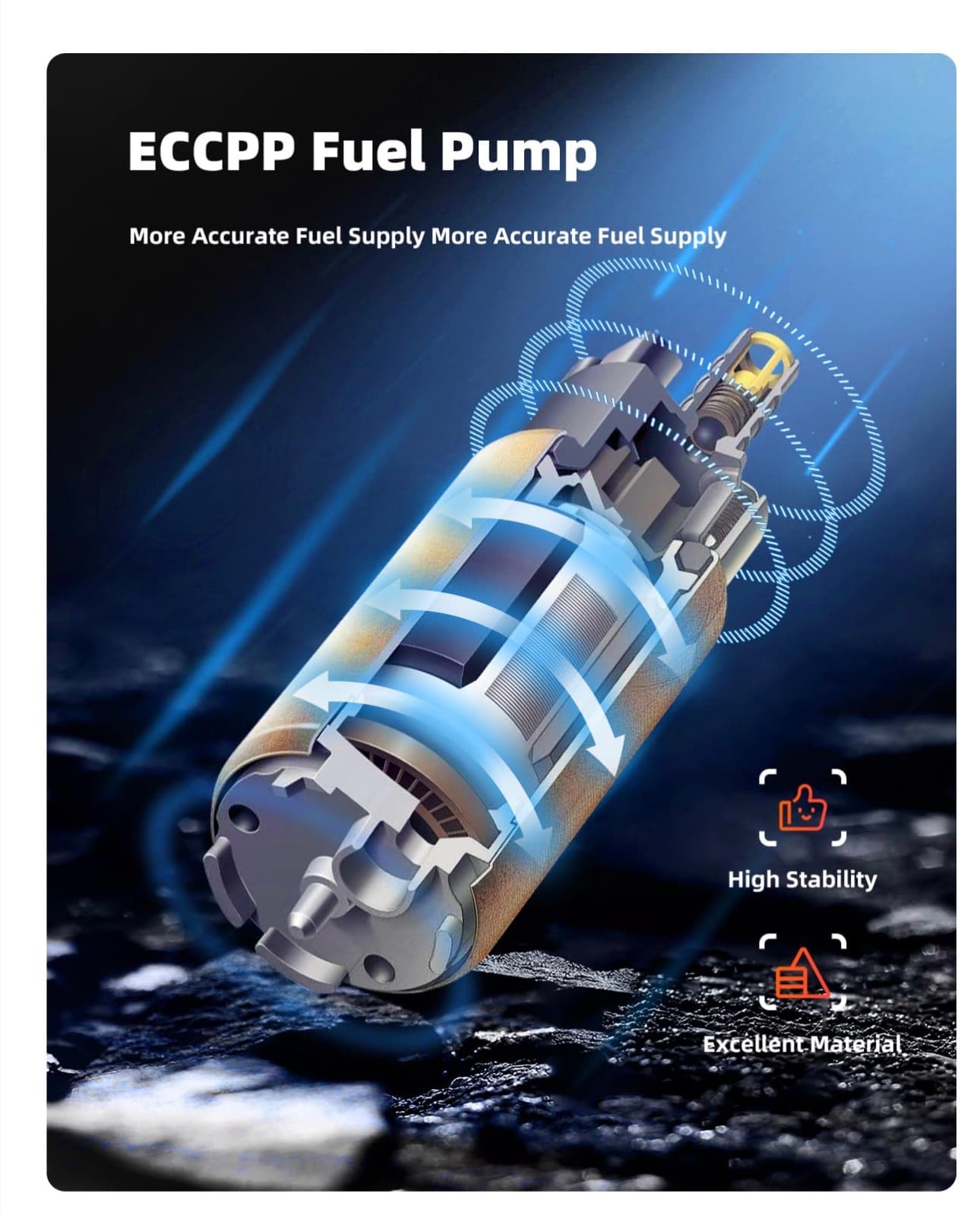 ECCPP Fuel Pump Assembly E8577M Compatible with Jaguar for S-Type 2003-2005 3.0L V6, 4.2L V8, for Vanden Plas 2004-2005 4.2L V8, for XJ8 2004-2005 4.2L V8, Replaces FG1712, SP5063M, P76604M - Thumbnail 8