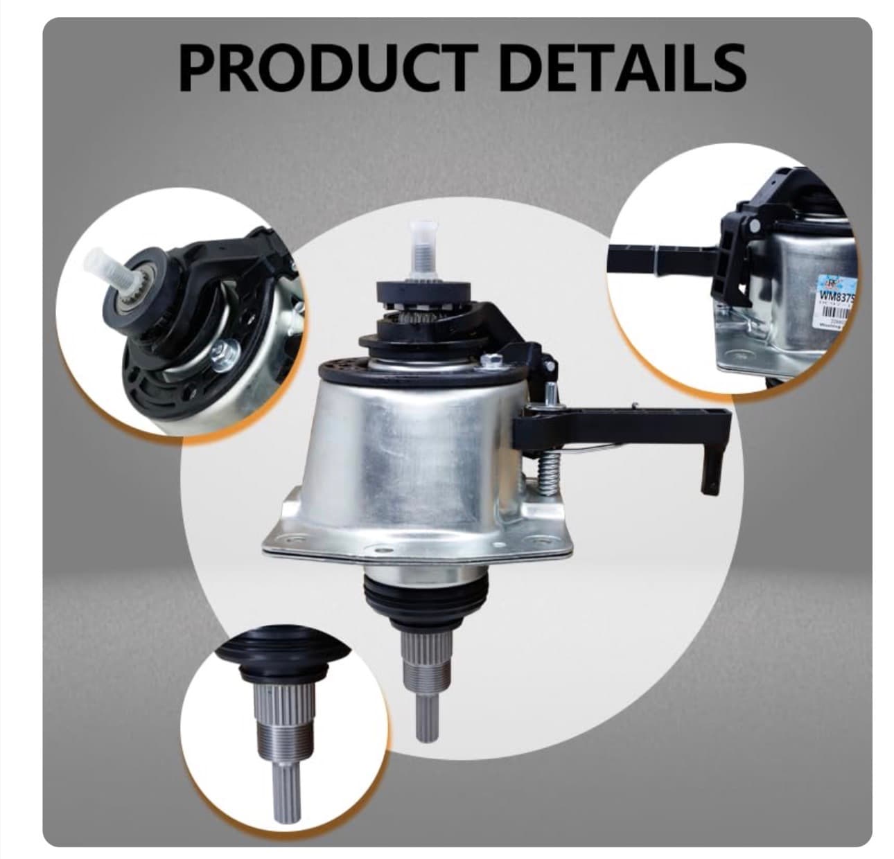 DC97-16984A Washer Clutch with Gear Coupling Assembly Compatible with Samsung Washer, WA45M7050AW/A4 WA45H7000AW/A2 WA400PJHDWR/AA WA422PRHDWR/AA WA456DRHDSU/AA WA456DRHDWR/AA - Thumbnail 4
