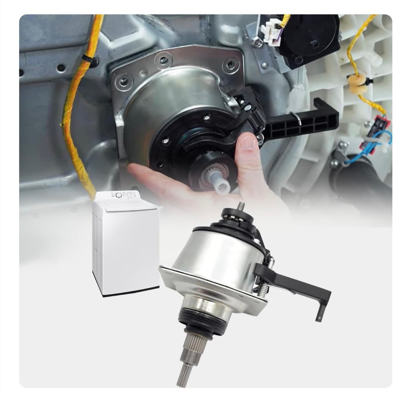 DC97-16984A Washer Clutch with Gear Coupling Assembly Compatible with Samsung Washer, WA45M7050AW/A4 WA45H7000AW/A2 WA400PJHDWR/AA WA422PRHDWR/AA WA456DRHDSU/AA WA456DRHDWR/AA