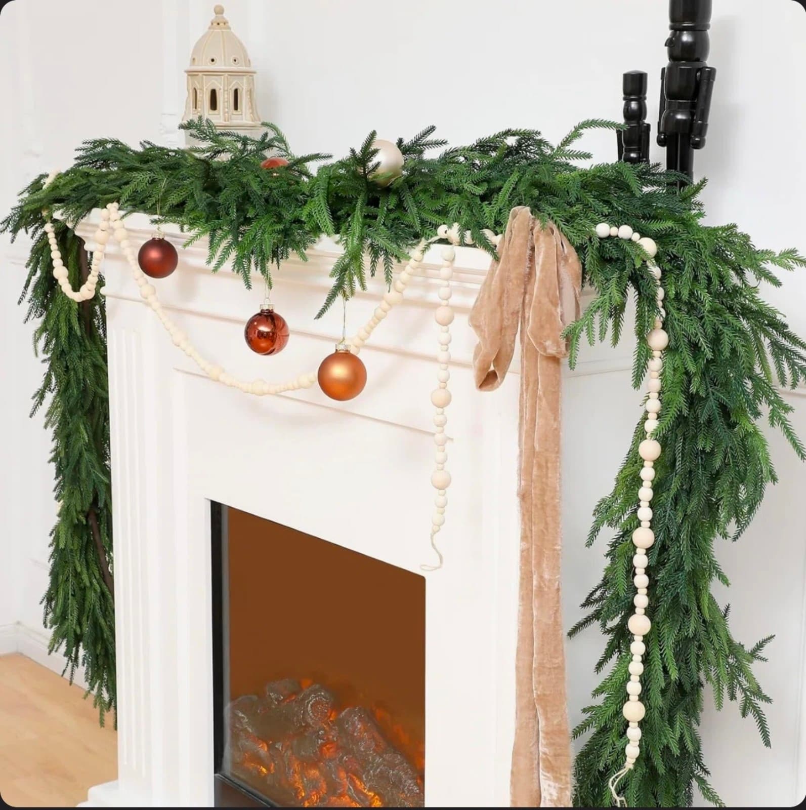 Christmas Deluxe Norfolk Pine Garlands Realistic Norfolk Pine Garland 9ft
