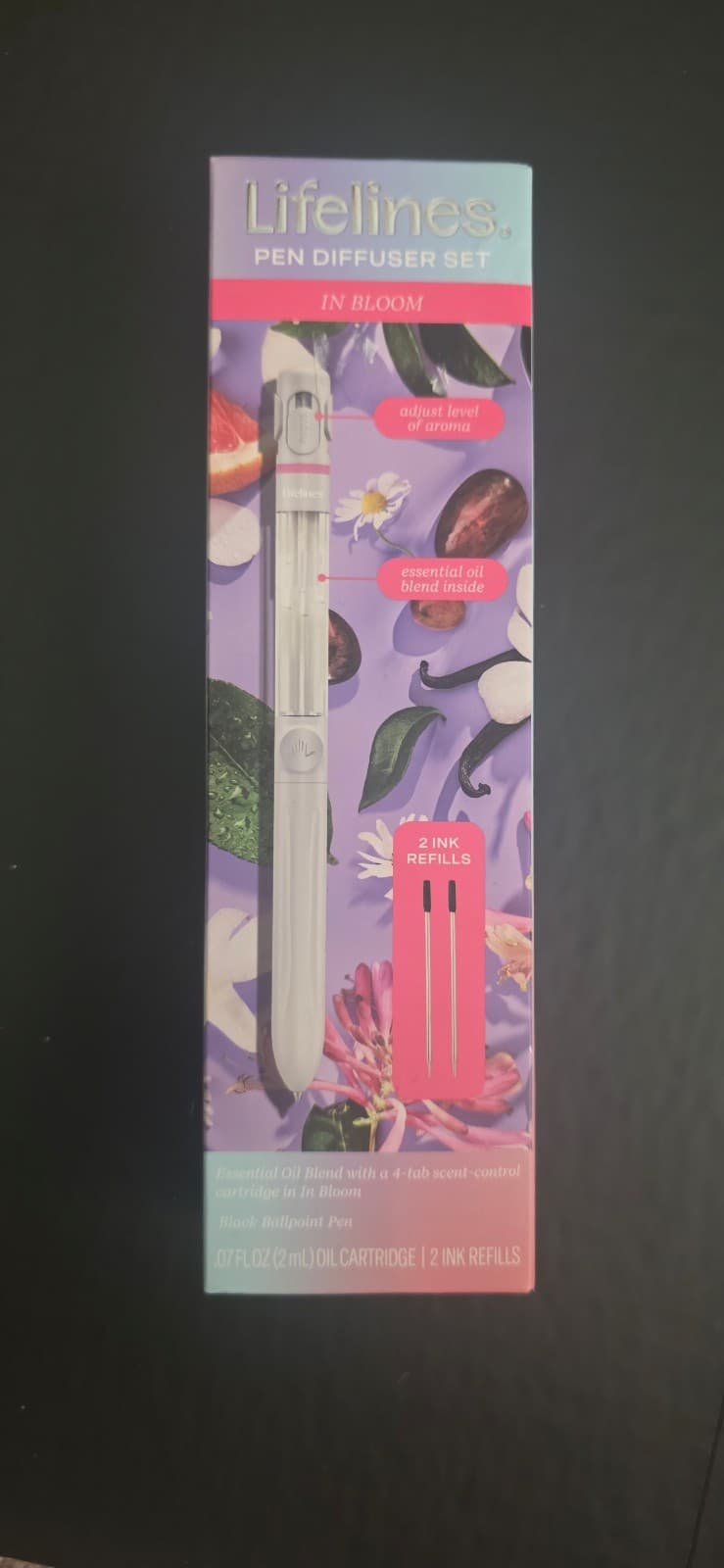 Lifelines Pen Diffuser Set with Essential Oil Blend - In Bloom Scent- 1mm Black - Thumbnail 6