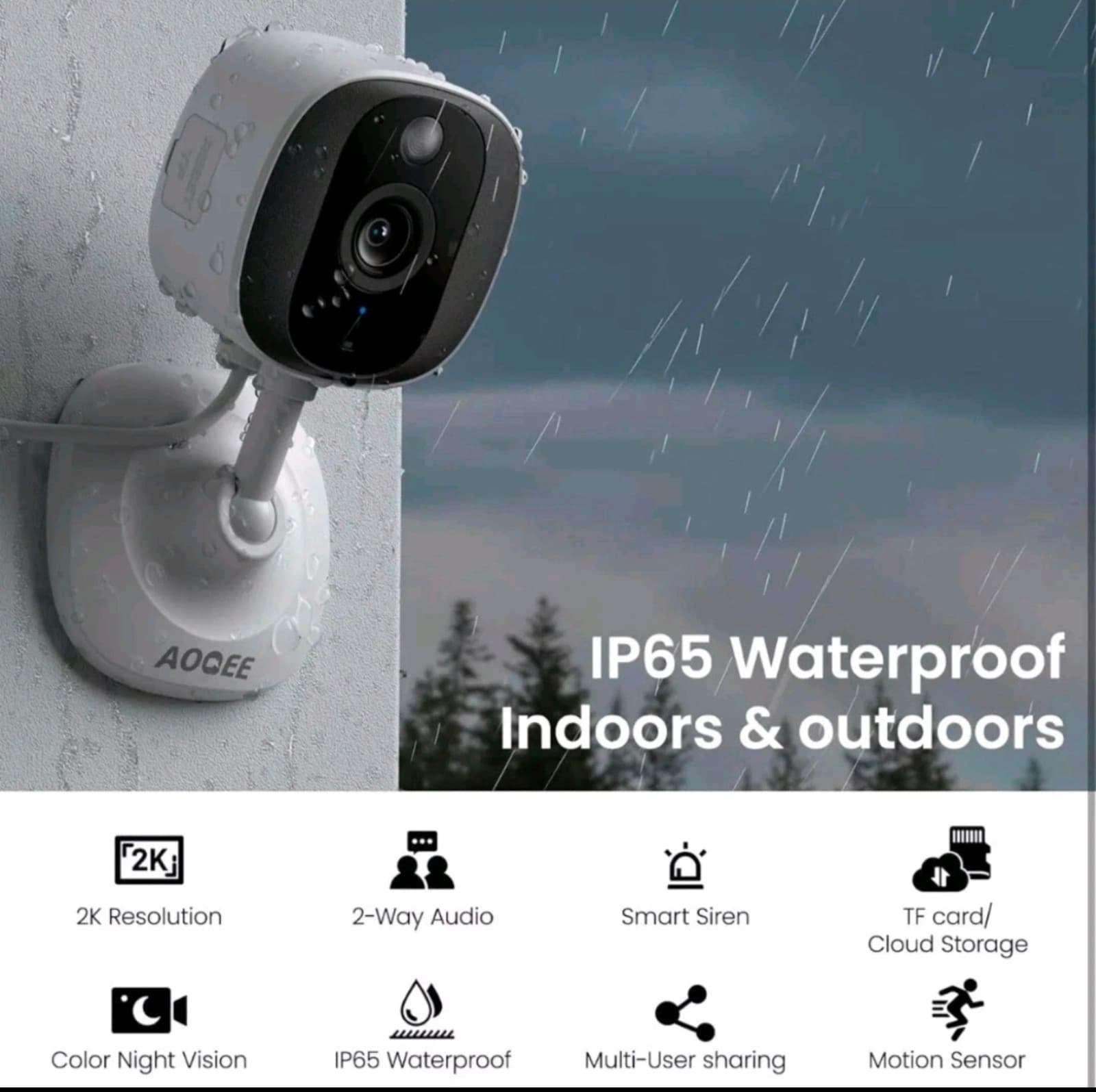 Security Cameras for Home Security-Outdoor/Indoor Camera WiFi Weatherproof New - Thumbnail 4