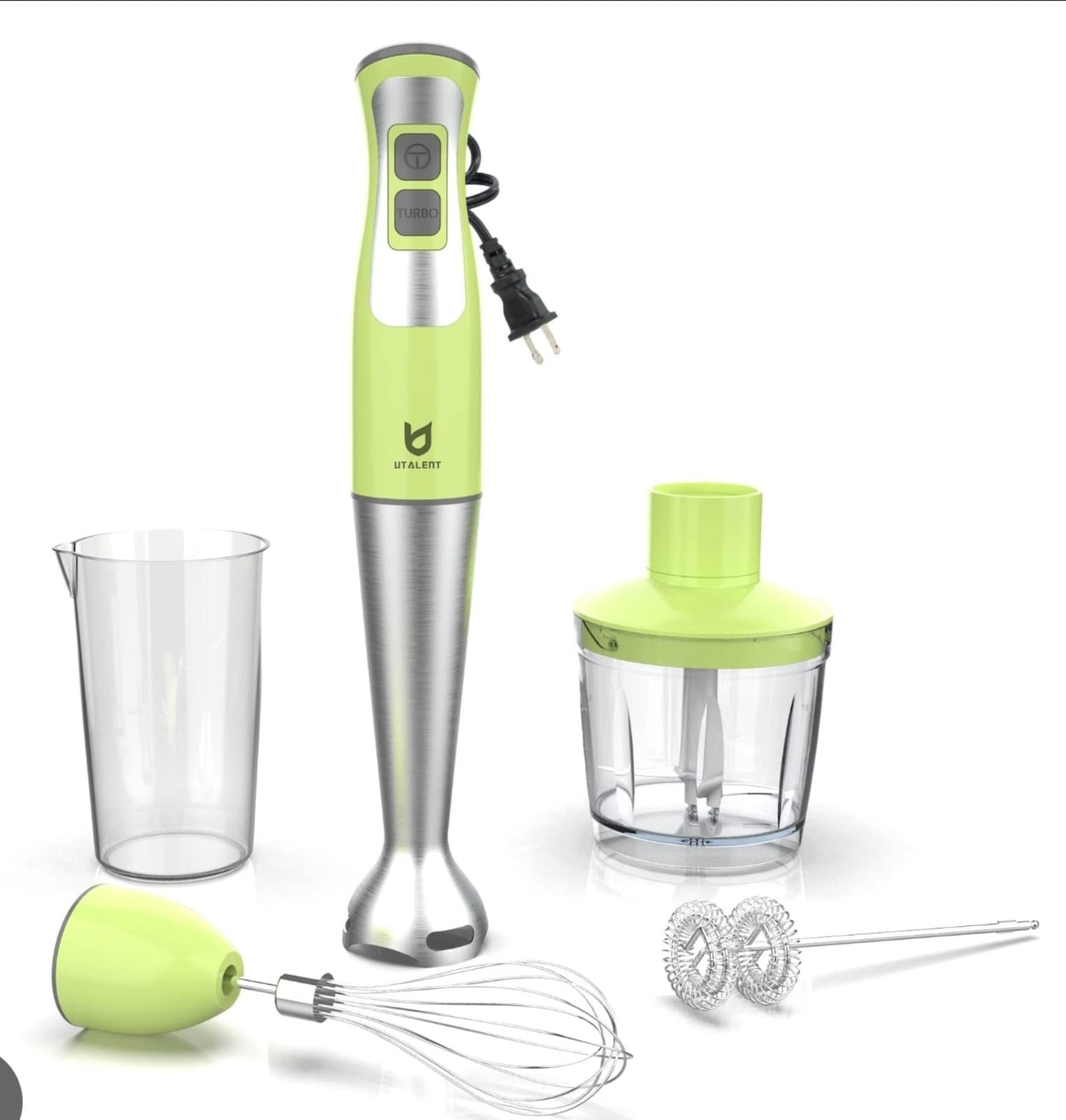 Immersion Hand Blender, 3-in-1 8-Speed Stick Blender with Milk Frother,