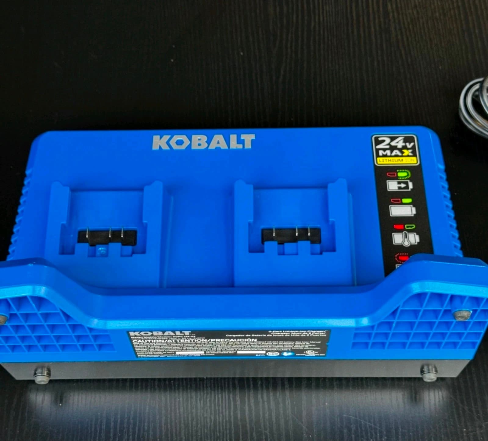 Kobalt 24v Lithium-ion Dual Port Battery Charger KDPC 124-03 - Thumbnail 4