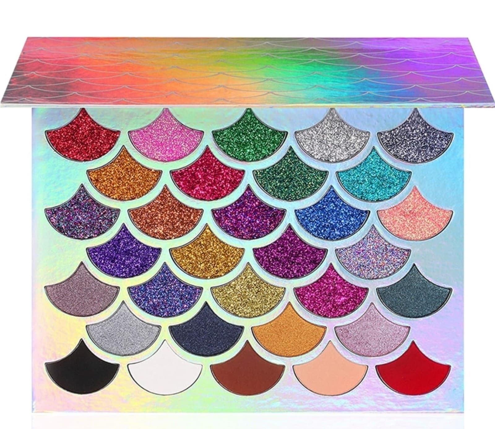 Mermaid Glitter Palette Cleof Cosmetics 32 Shade & Color Original