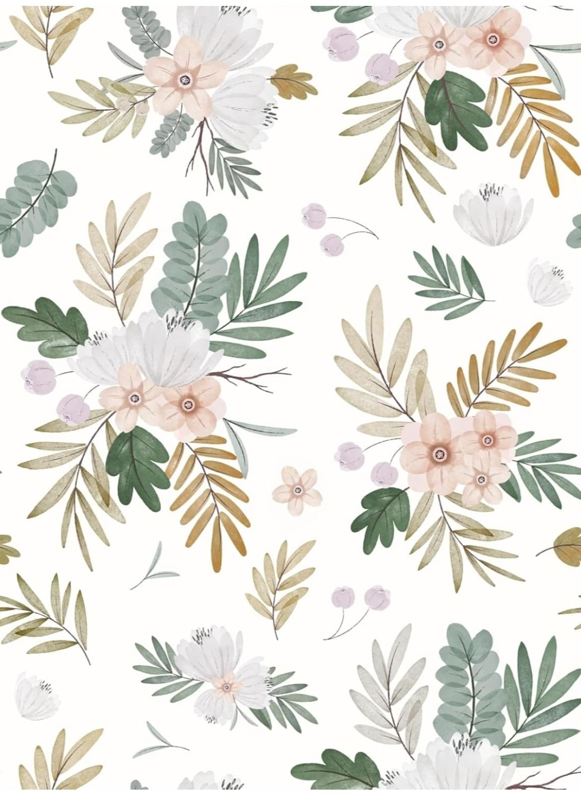 Green Floral Wallpaper by Hue Burst 3 Rolls - Thumbnail 2