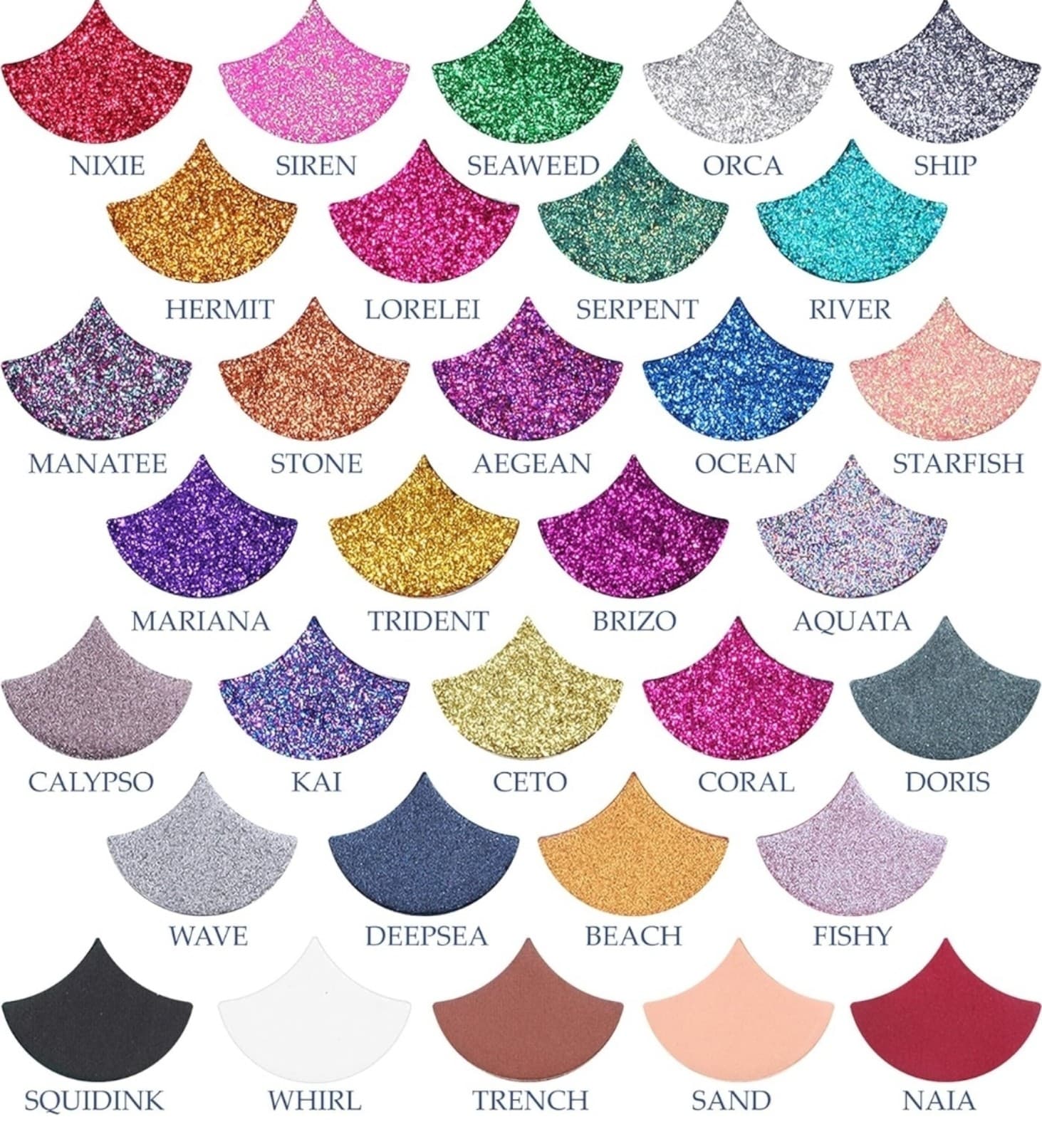 Mermaid Glitter Palette Cleof Cosmetics 32 Shade & Color Original - Thumbnail 4