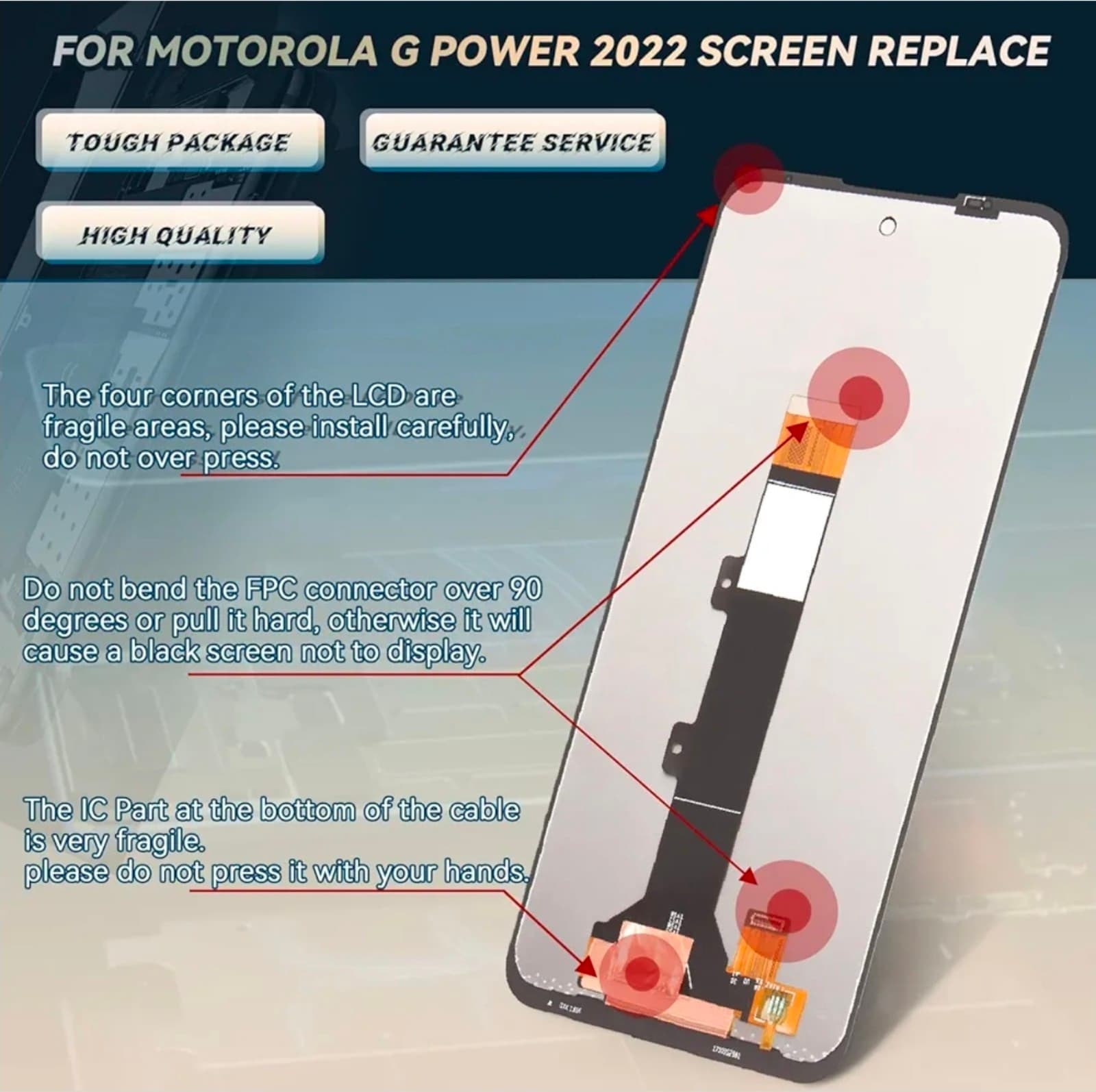 Motorola Moto G Power 2022 Screen Replacement - Thumbnail 3