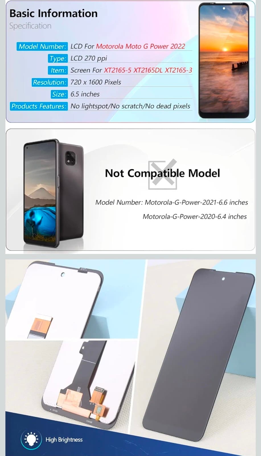 Motorola Moto G Power 2022 Screen Replacement - Thumbnail 2