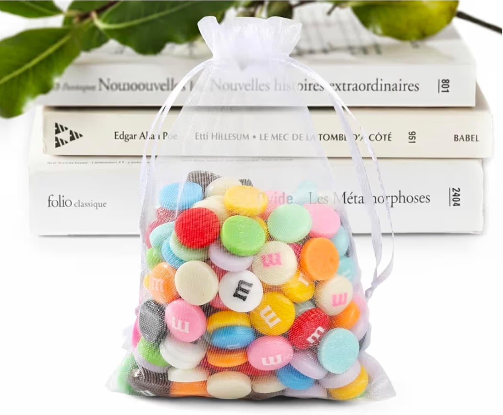 Organza Bags 5 x 7 in White Small Mesh Gift Bags 50ct