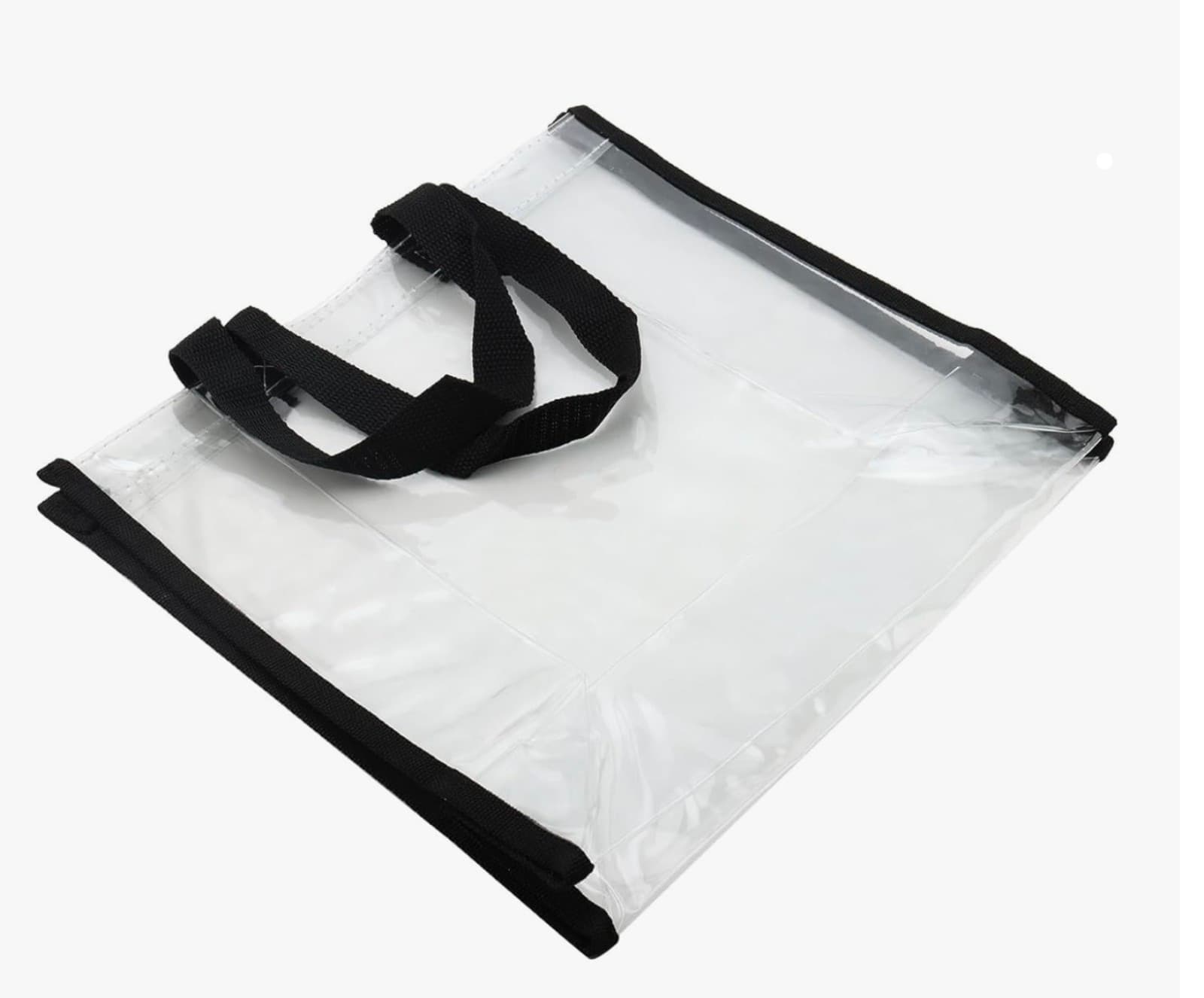 Clear Plastic Tote Bags, Square Bulk Clear Gift Bags with Handles 6pack - Thumbnail 4