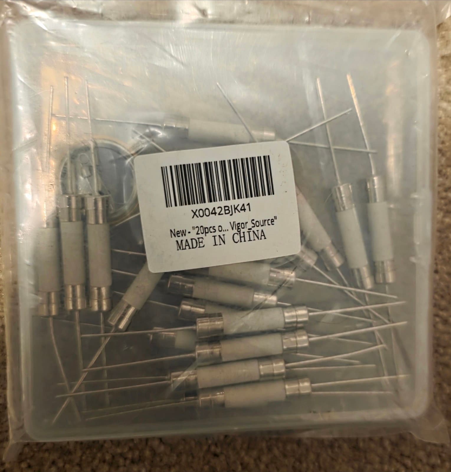 Ceramic Fuse Quick-Blow Fuse with pin 6X30MM 250V 8A 10A 15A 20A 20pc