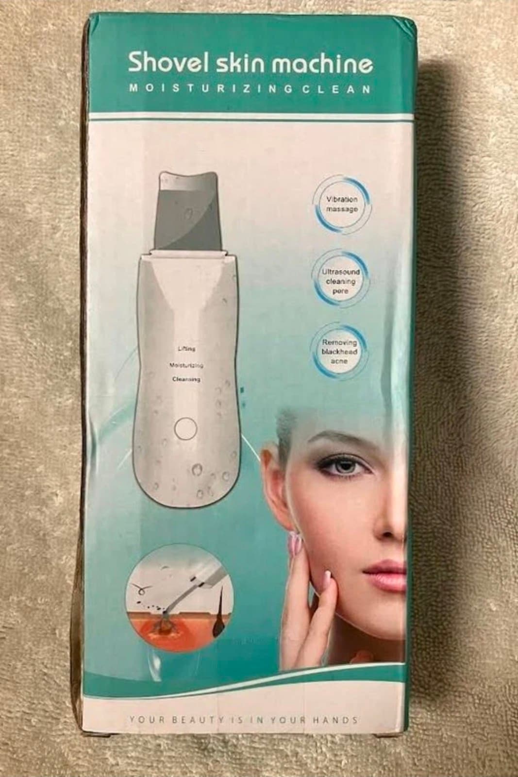 Ultrasonic Blackhead Remover Acne Removal Rechargeable For Facial Cleansing NIB