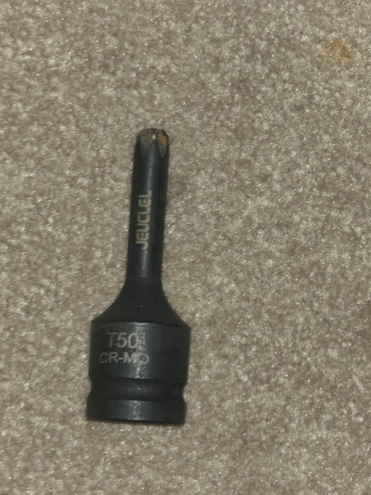 T50 Torx Star 6 Point Impact Bit Socket, T50 1/2-Inch Square Drive 3-Inch Long T