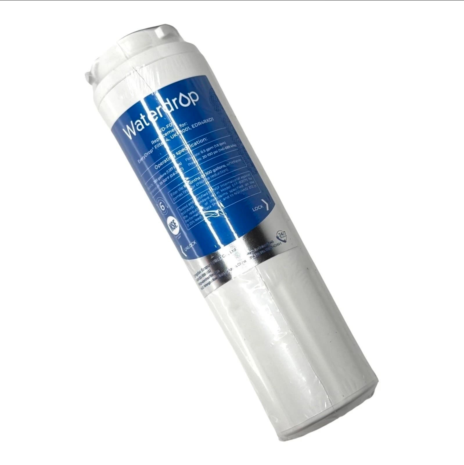 Waterdrop WD-F07 Refrigerator Water FILTER 4 Replacement for Whirlpool 300 x3