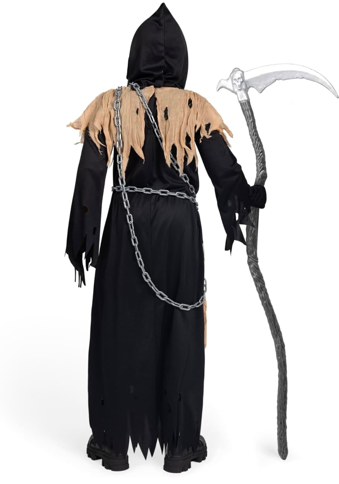 Spooktacular Creations Glowing Eyes Kids Grim Reaper Costume 5 PC Costume XL - Thumbnail 6