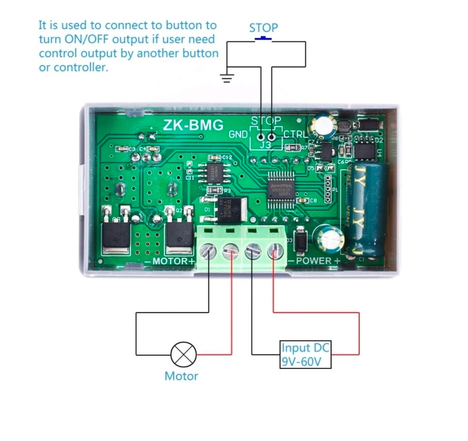 Motor Speed Controller PWM DC 60V Speed Regulator PWM Signal Generator Driver - Thumbnail 5