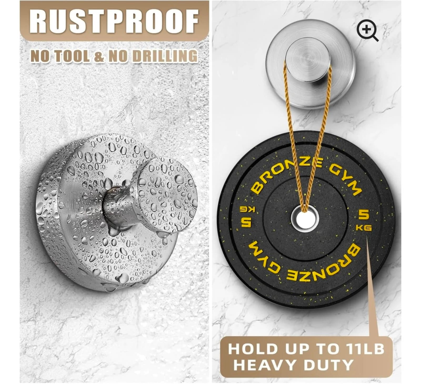 Suction Cup Hooks for Shower and Bathroom No Drill Installation Easy Renters Fri - Thumbnail 6