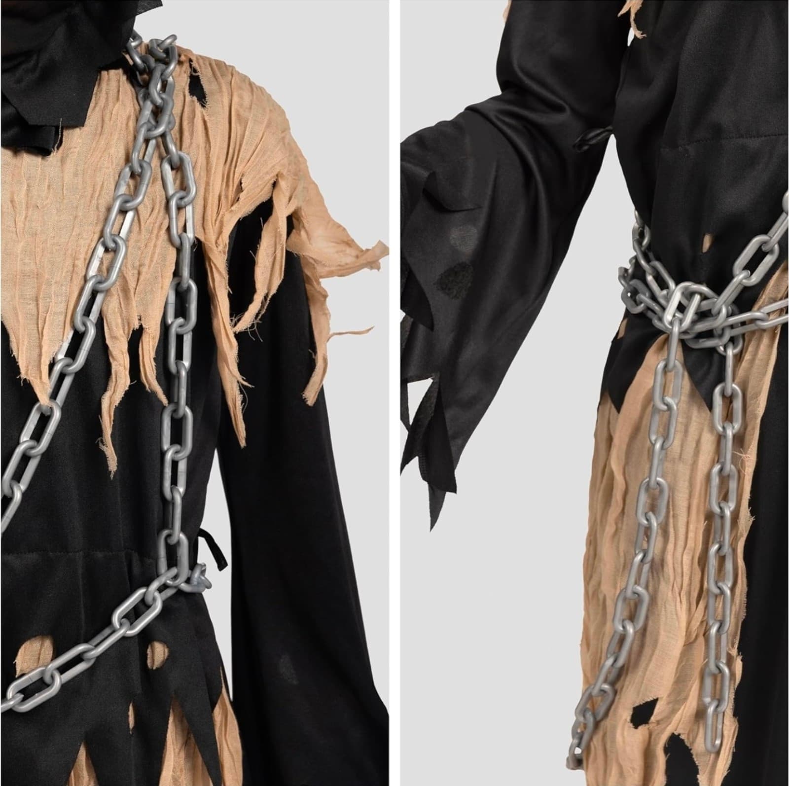 Spooktacular Creations Glowing Eyes Kids Grim Reaper Costume 5 PC Costume XL - Thumbnail 5