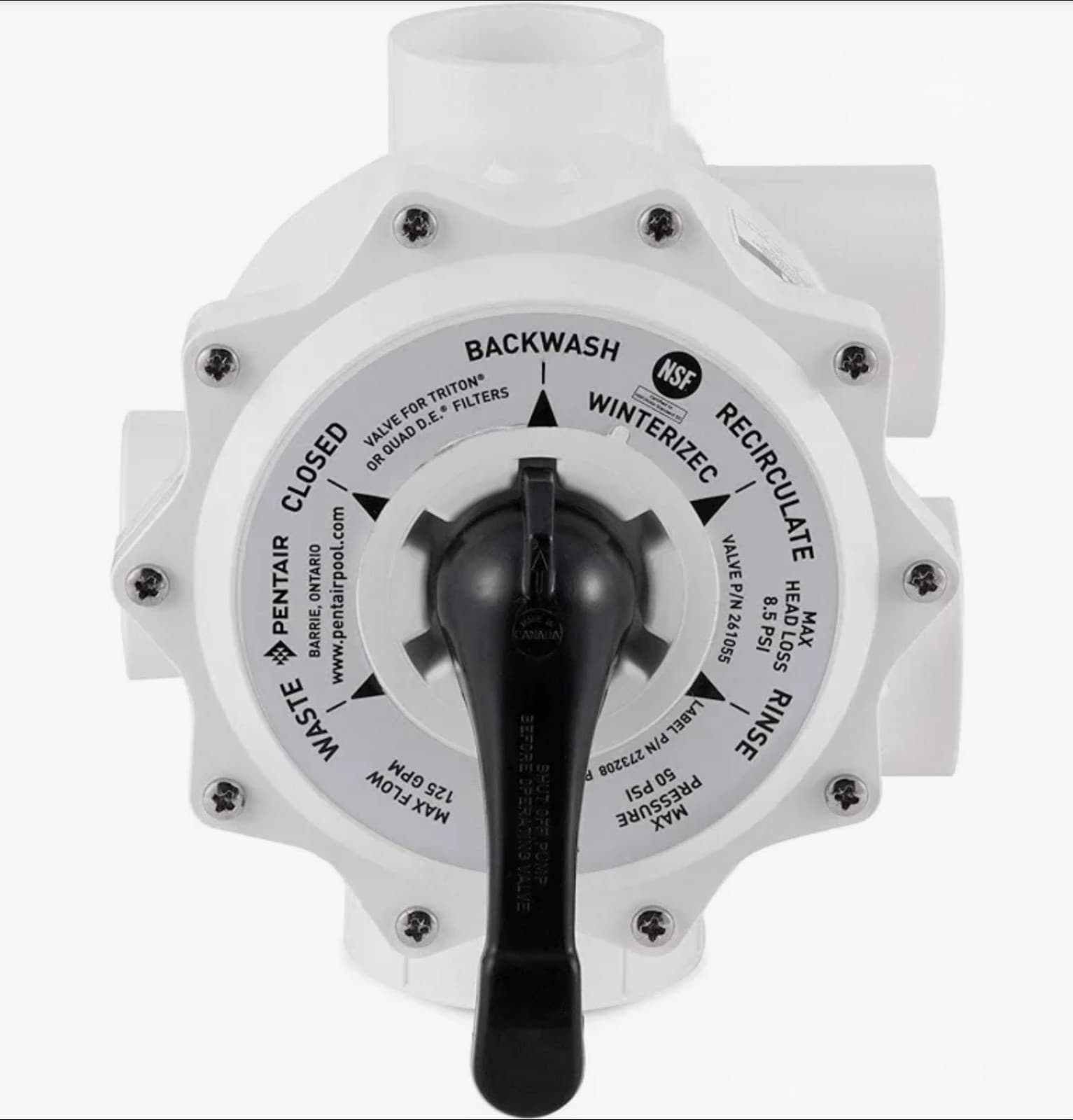 Pentair 261055 Multiport Valve Kit for Sand Filters 2 inch - Thumbnail 4