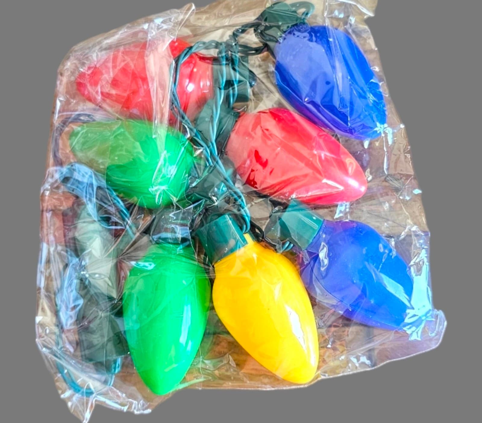 Christmas Holiday Large LED Light Bulb Flashing 7 Bulbs Necklace - Thumbnail 2