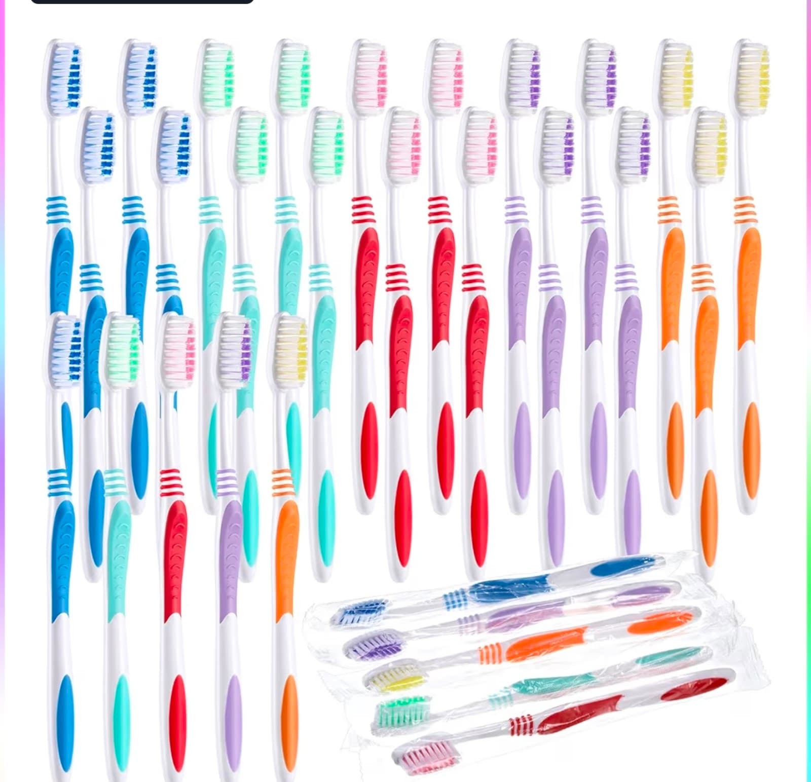Individually Wrapped Toothbrushes Disposable Travel 150pcs Medium - Thumbnail 5